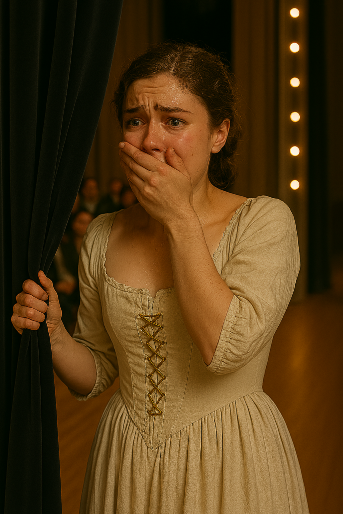 Stage fright before show - Woman Stage Fright!